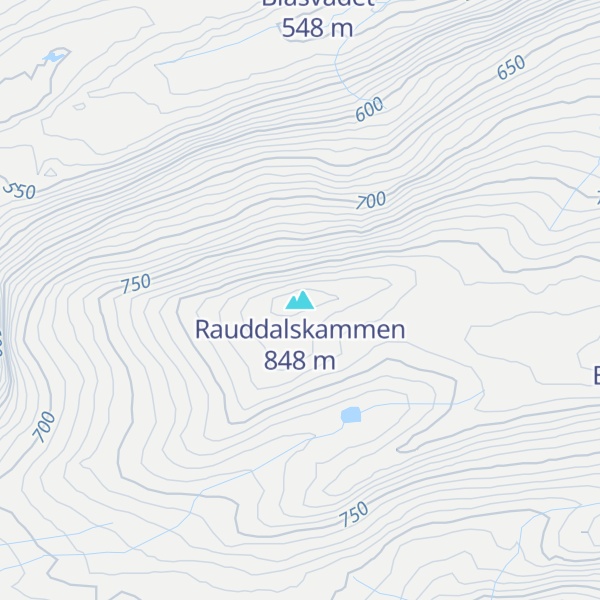 Map of Rauddalskammen