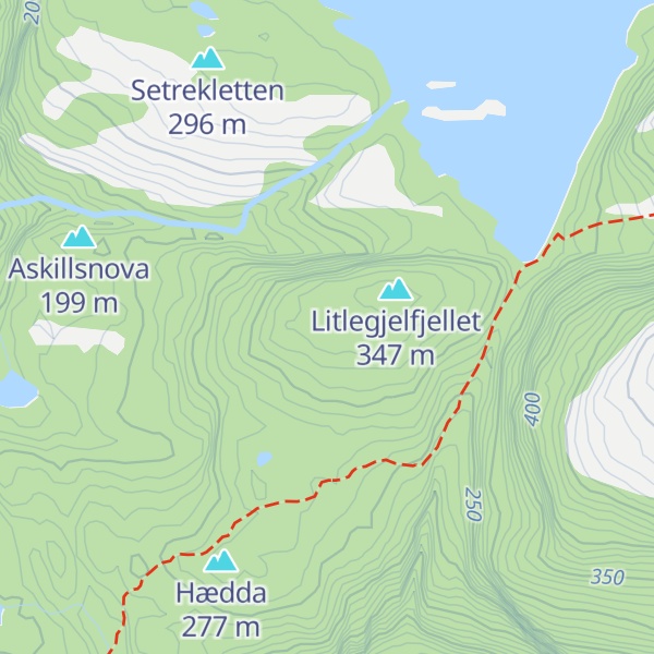 Map of Døldholefjellet