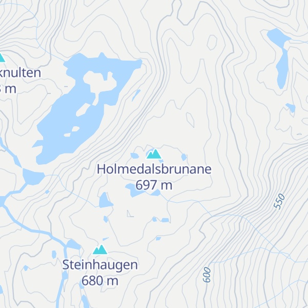Map of Holmedalsbrunane