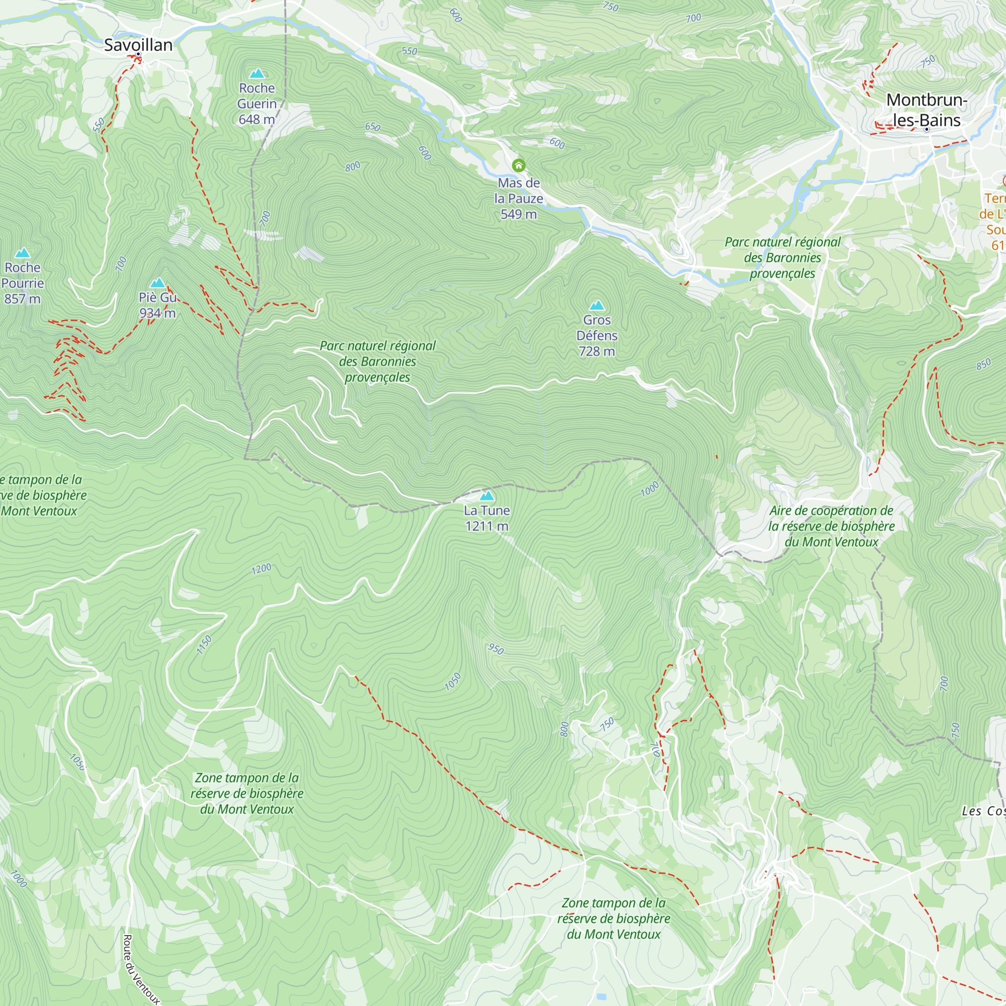 Jas de Taramate map