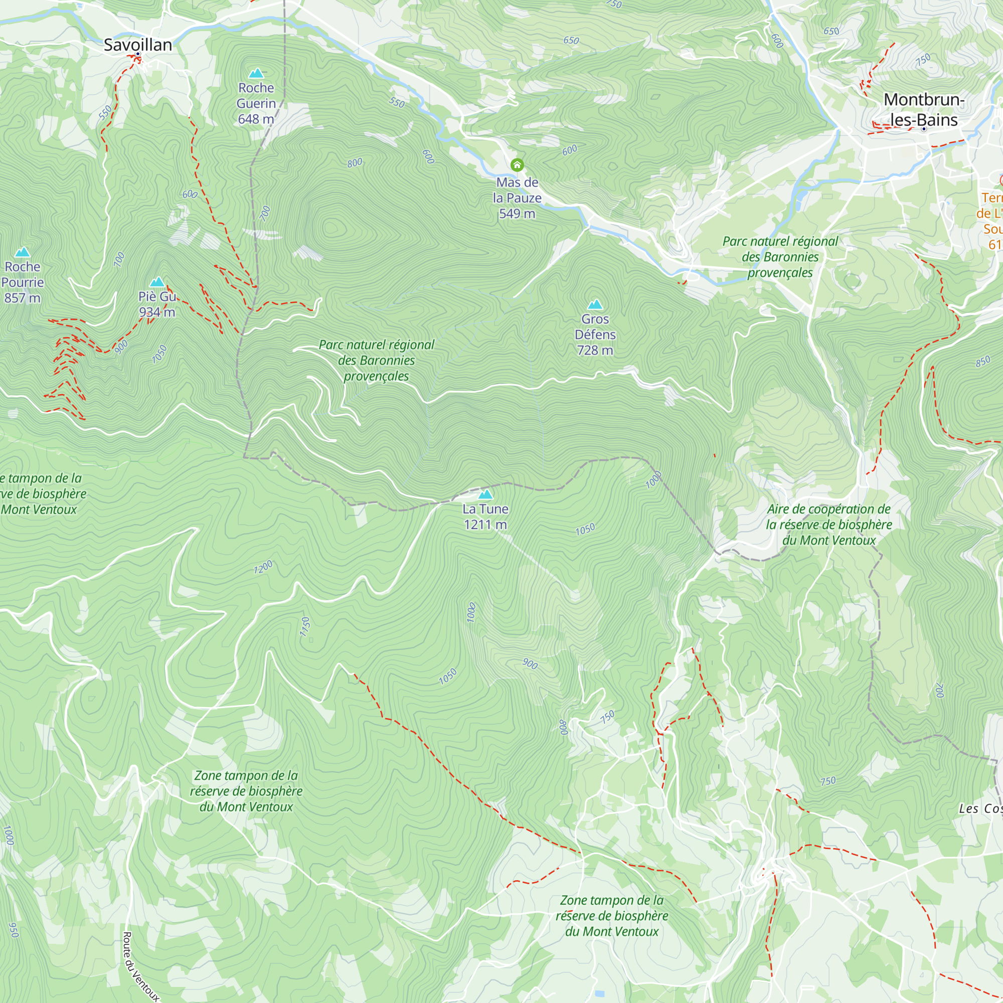 Jas de Taramate map