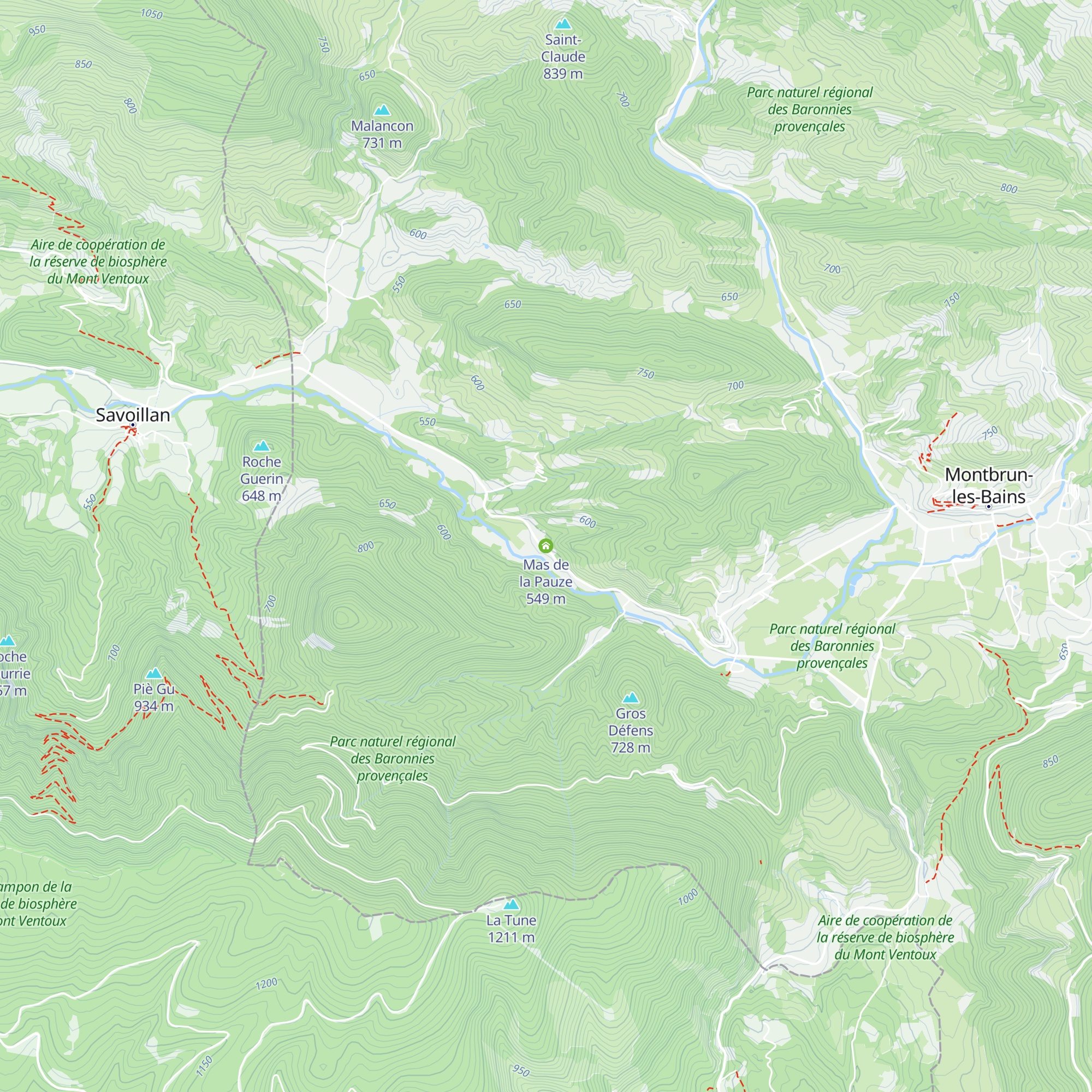 Mas de la Pauze map
