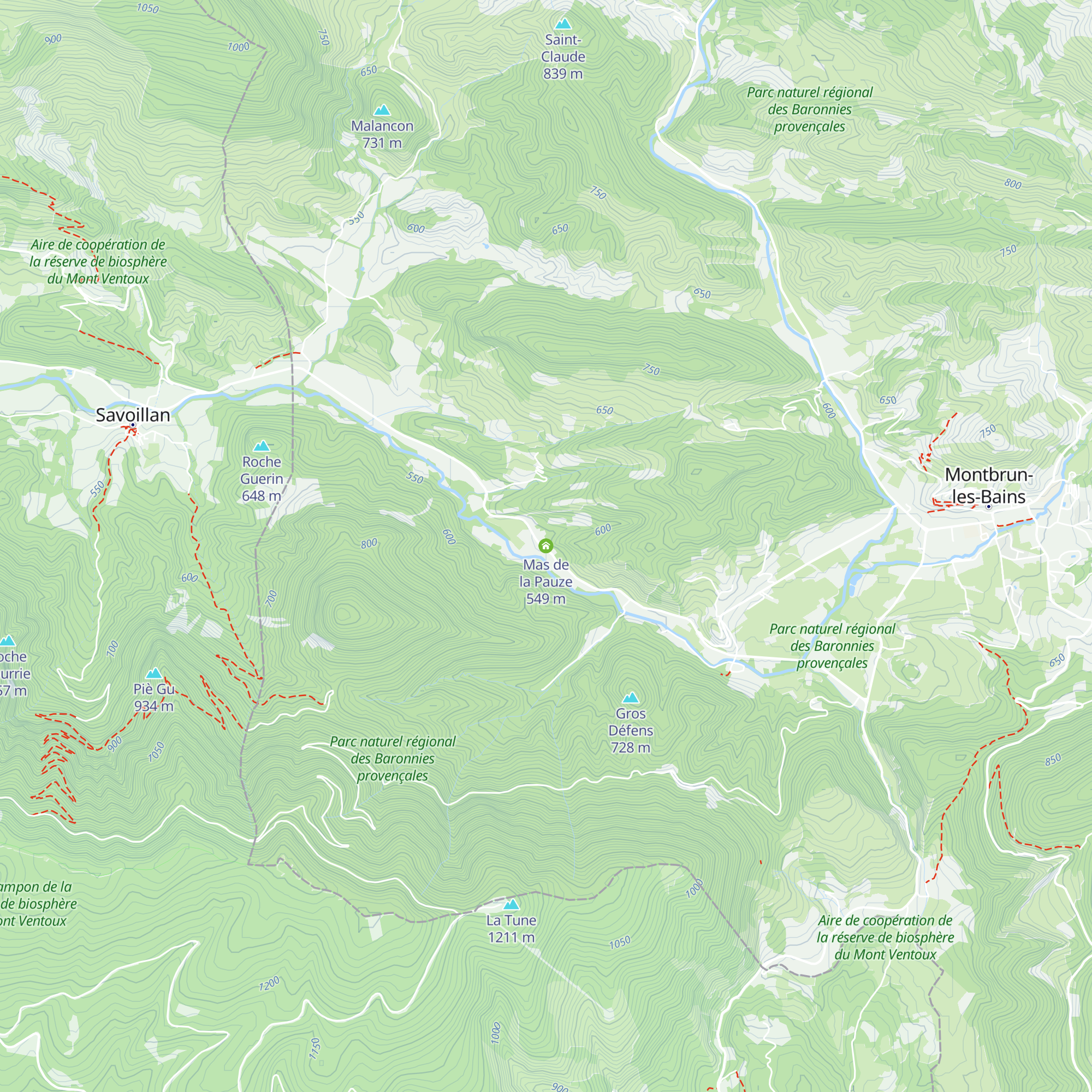 Mas de la Pauze map