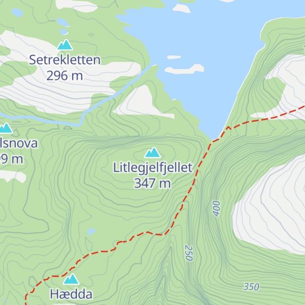 Map of Litlegjelfjellet