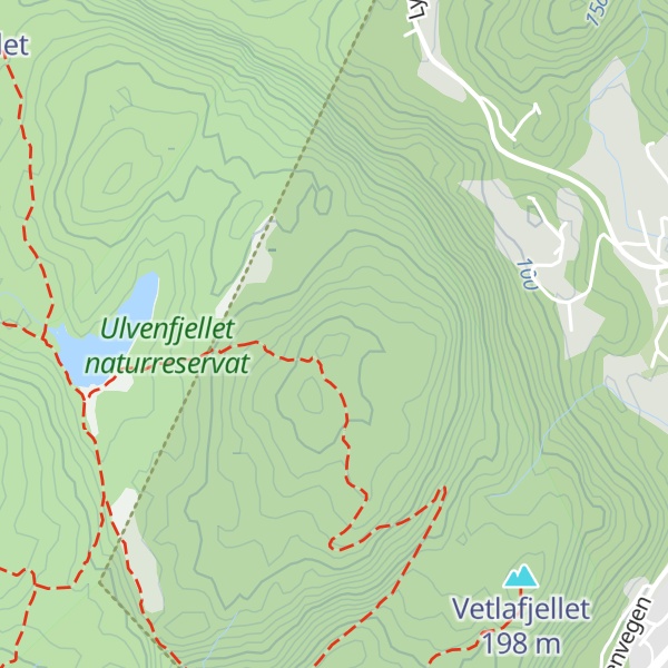 Map of Ulvenfjellet