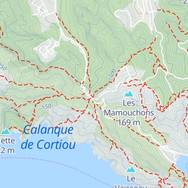 Map of Col de Sormiou - face nord