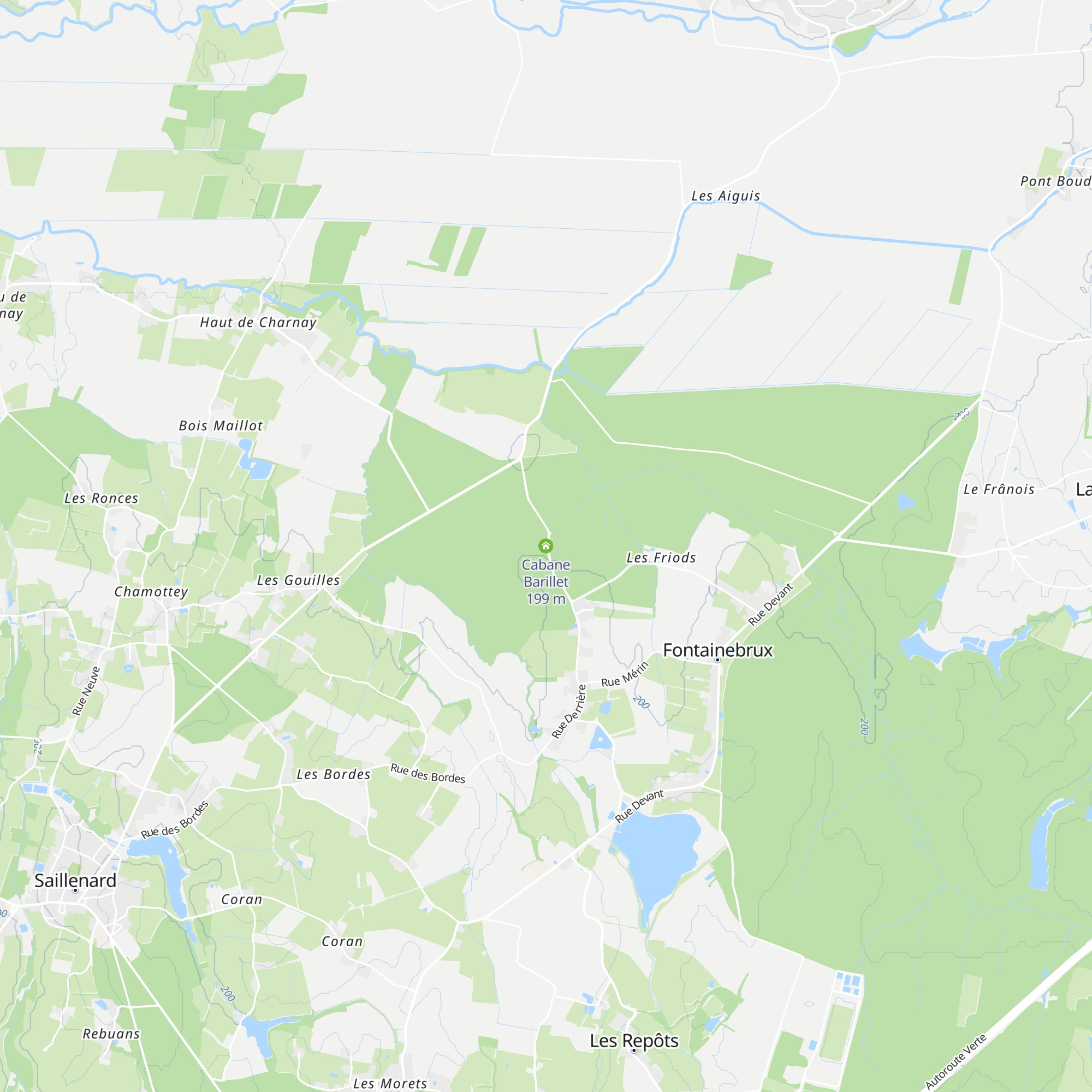 Cabane Barillet map