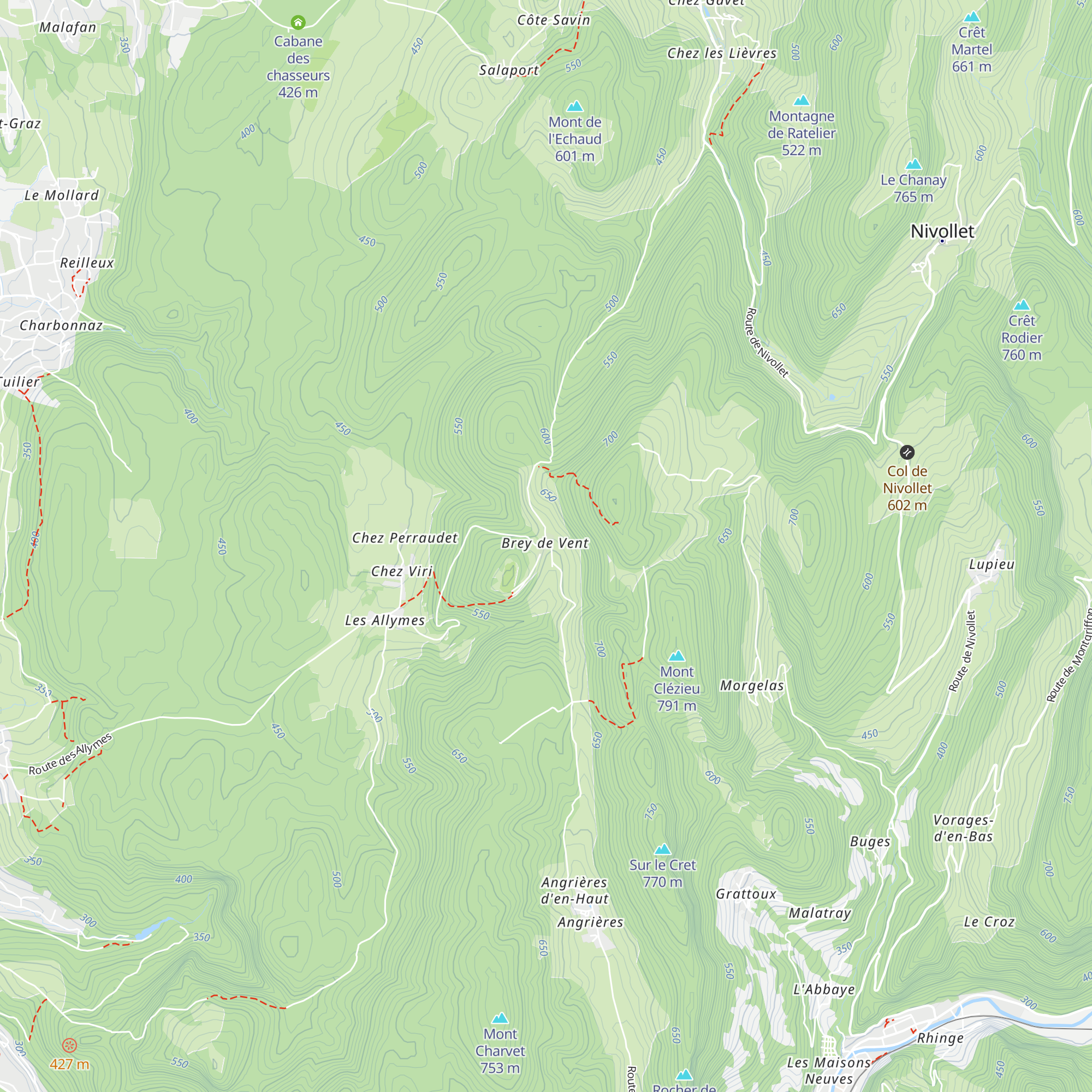 Gîte de Brey-de-Vent map
