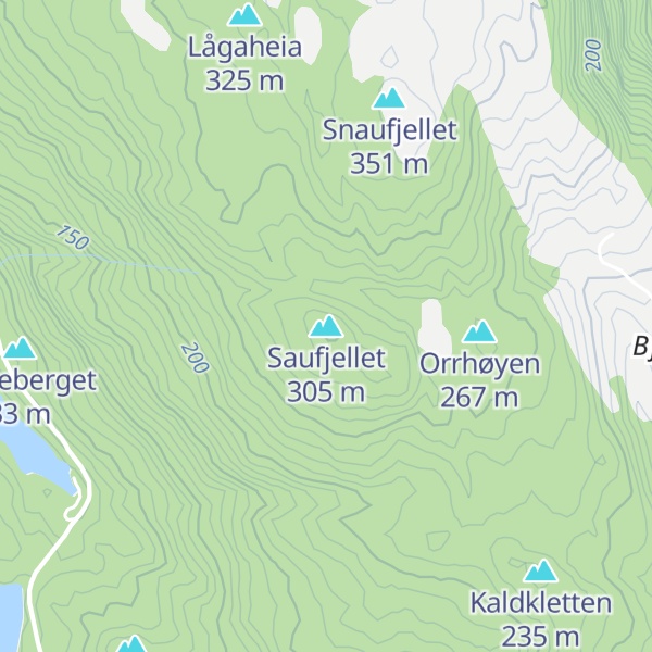 Map of Saufjellet