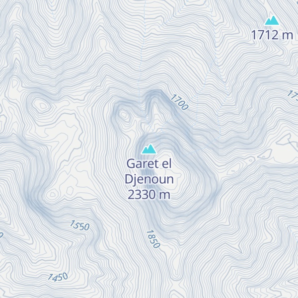 Map of Garet el Djenoun