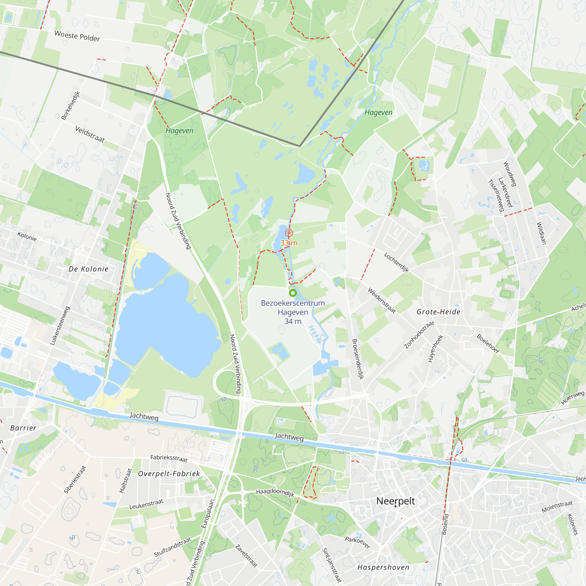 Bezoekerscentrum Hageven map