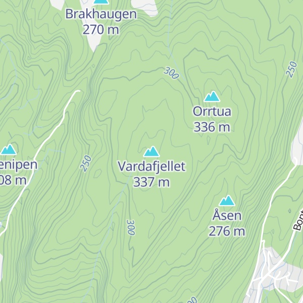 Map of Vardafjellet