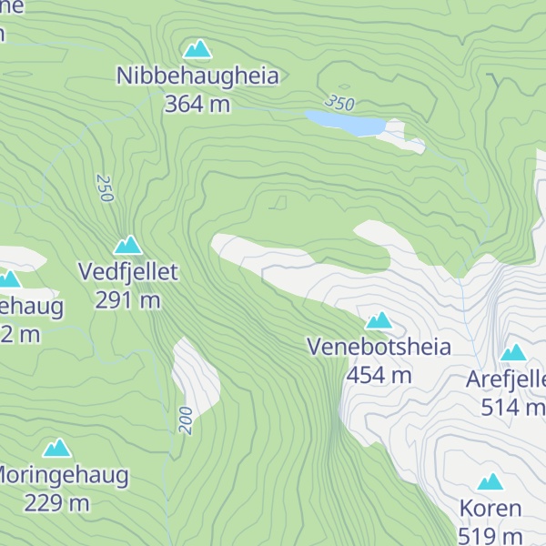 Map of Gaupehilleren