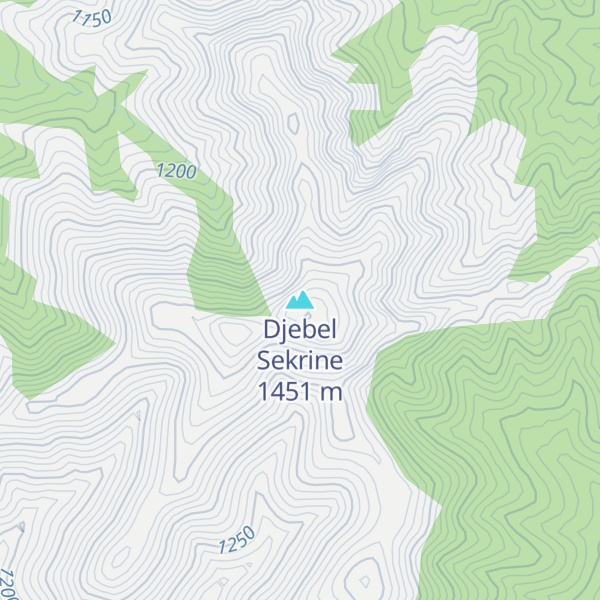 Map of Djebel Sekrine