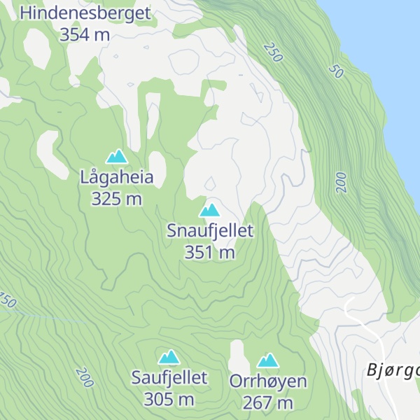 Map of Snaufjellet