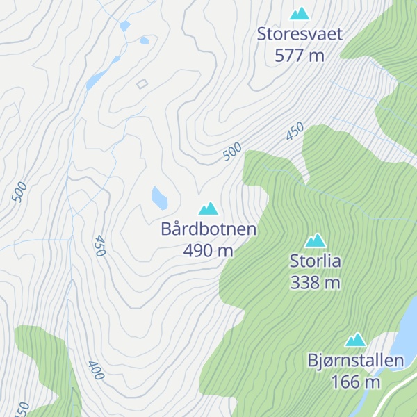 Map of Bårdbotnen
