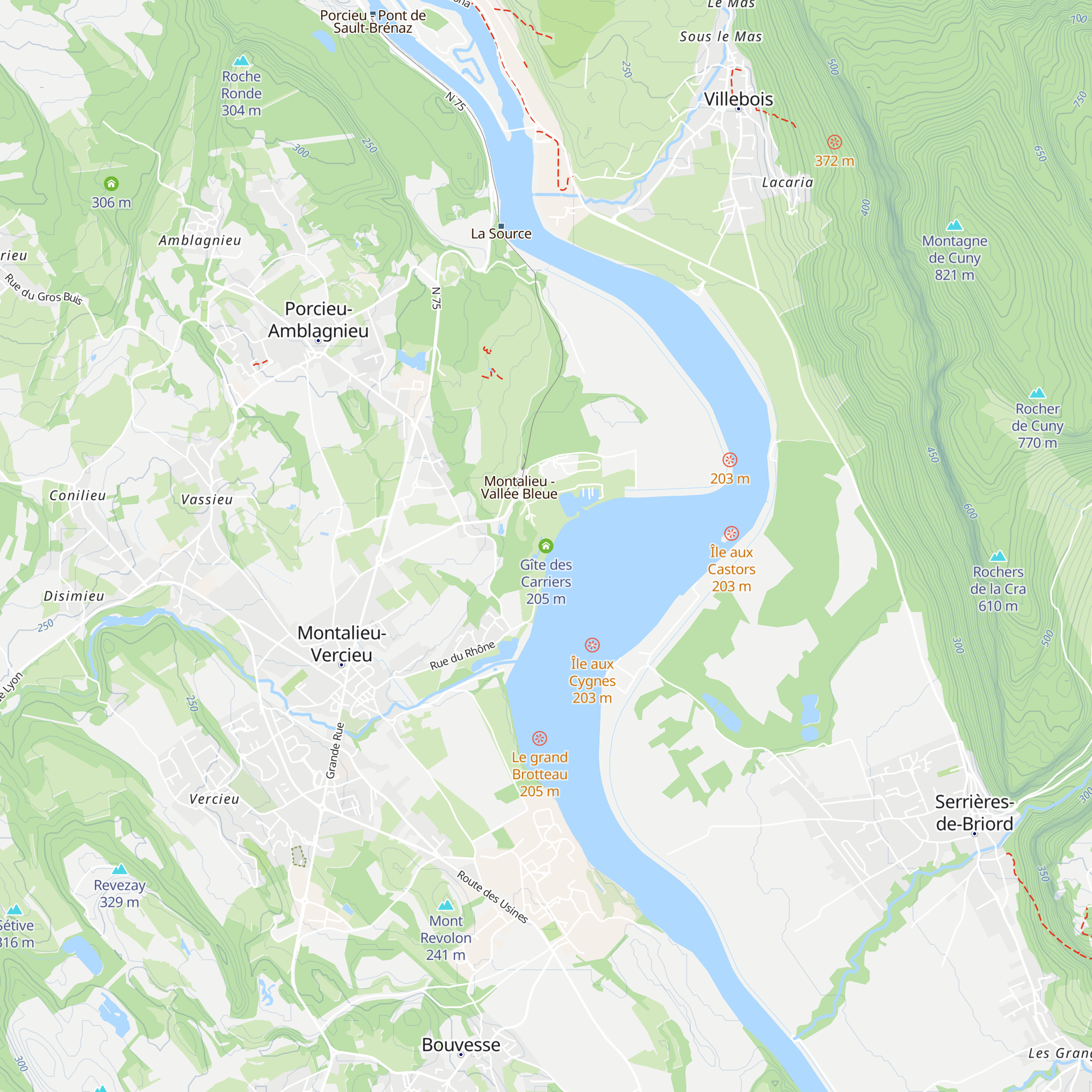 Gîte des Carriers map