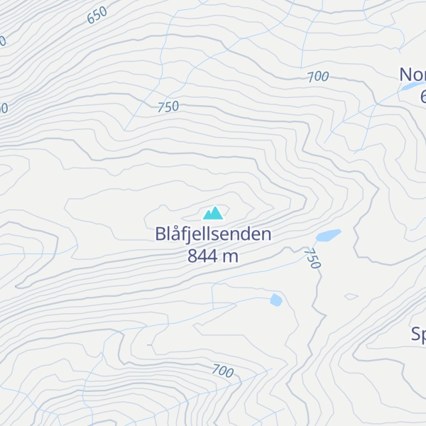 Map of Blåfjellsenden