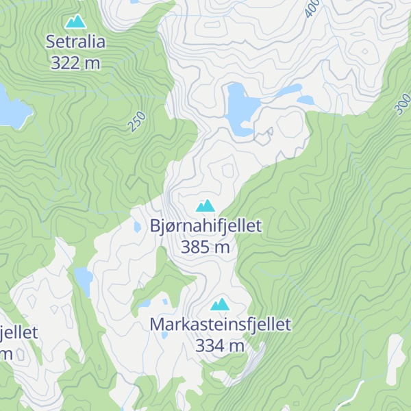 Map of Bjørnahifjellet