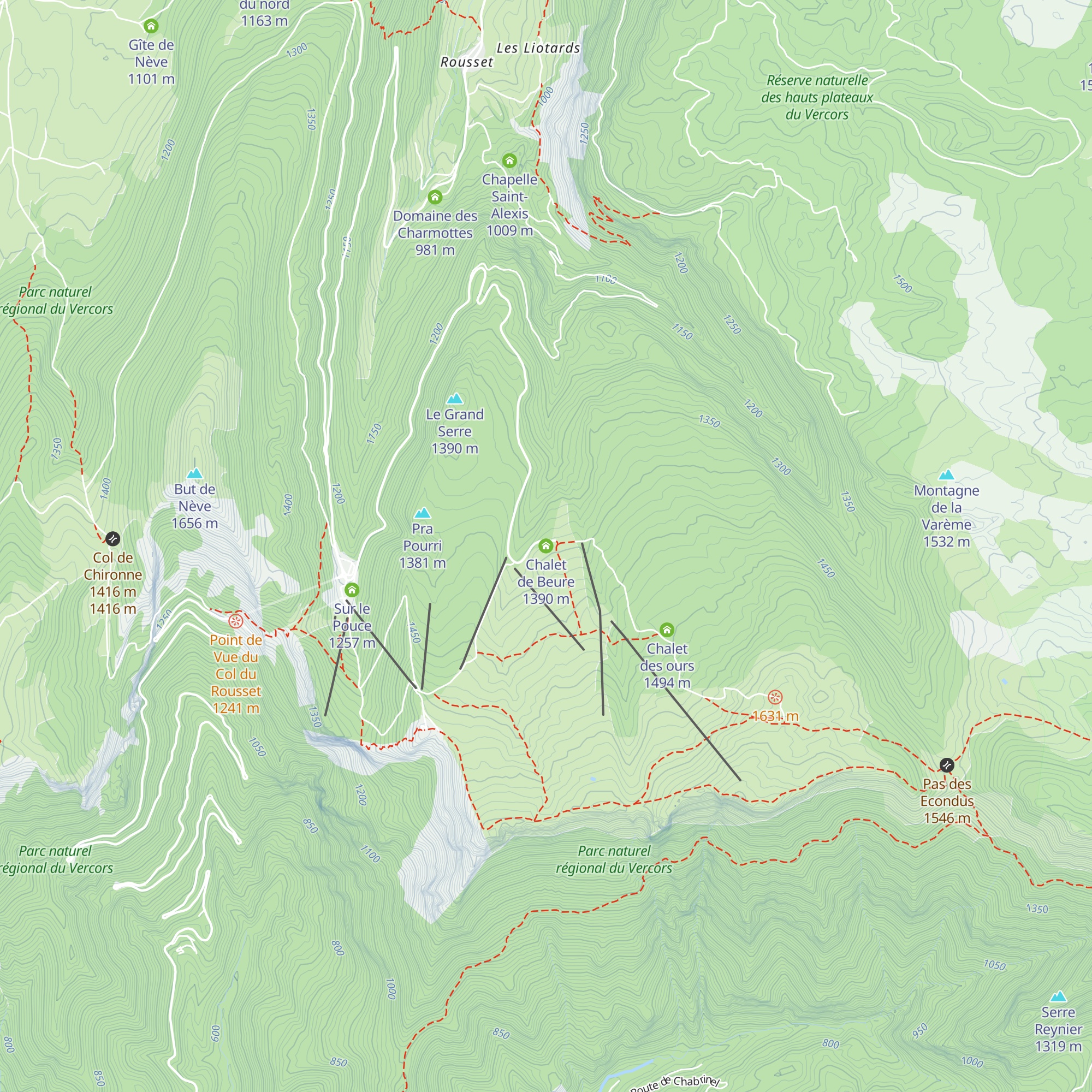 Chalet de Beure map