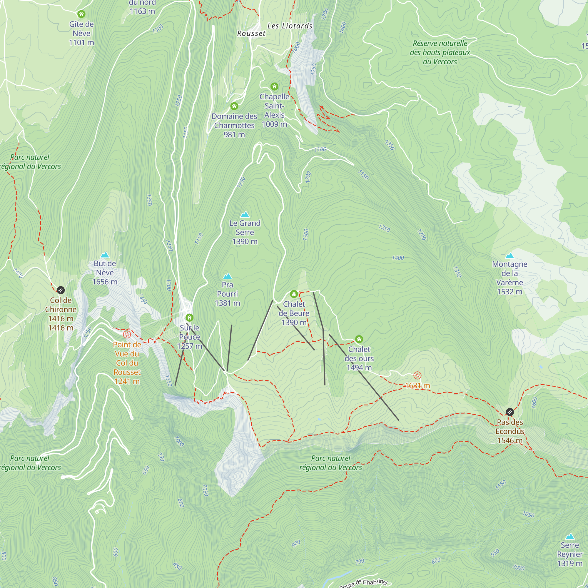 Chalet de Beure map