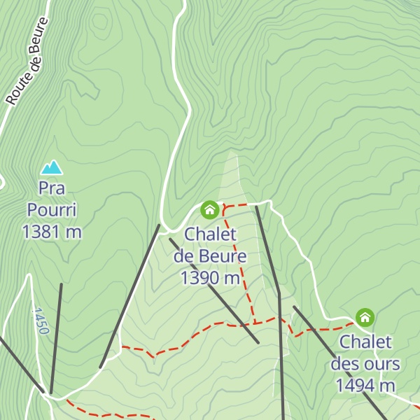 Map of Chalet de Beure