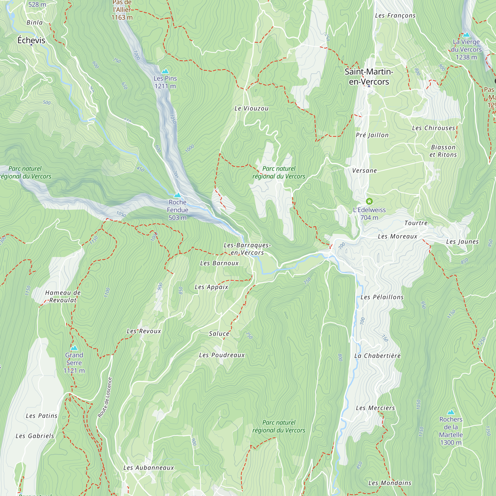 Hôtel des Grands Goulets map