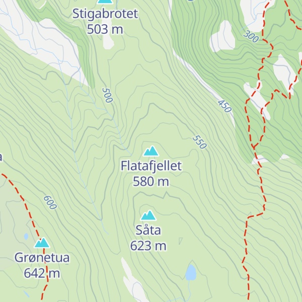 Map of Flatafjellet
