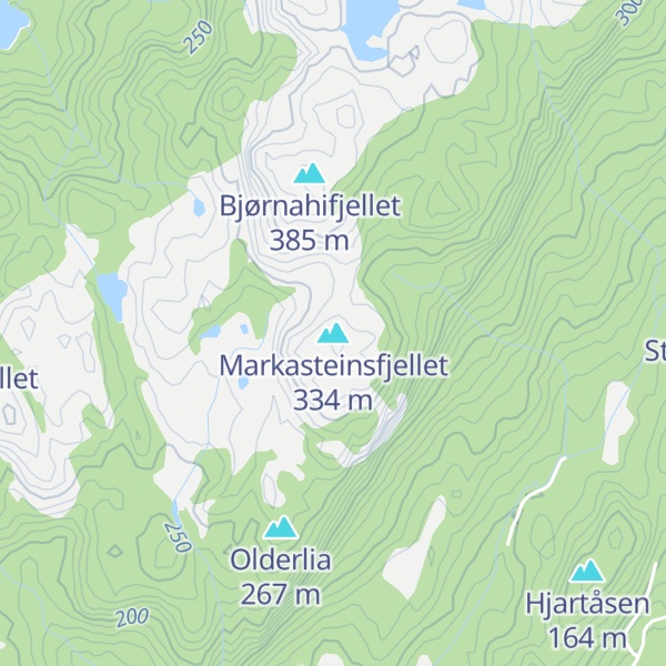Map of Markasteinsfjellet