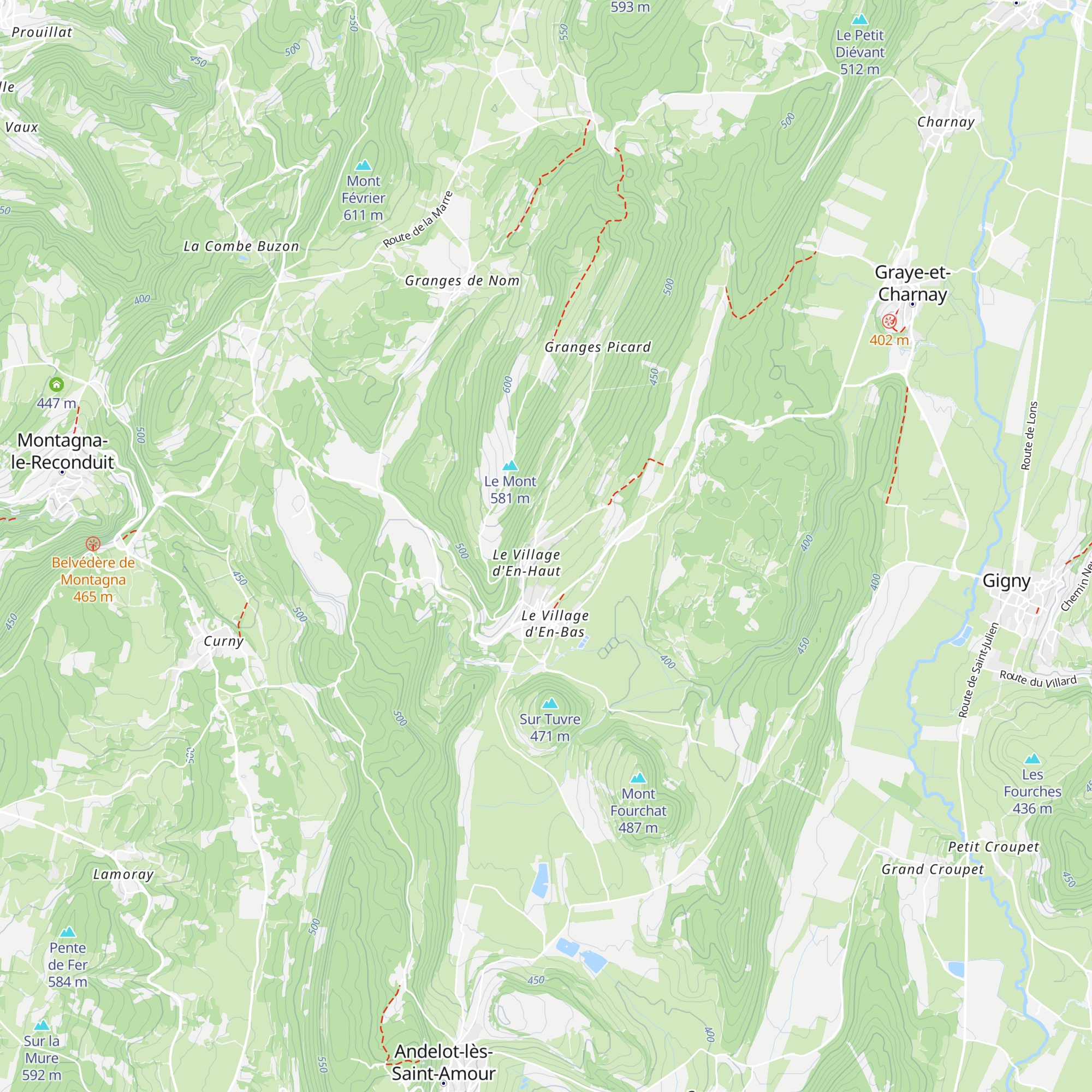Gîtes Insolites du Jura : Insolite Tiff map