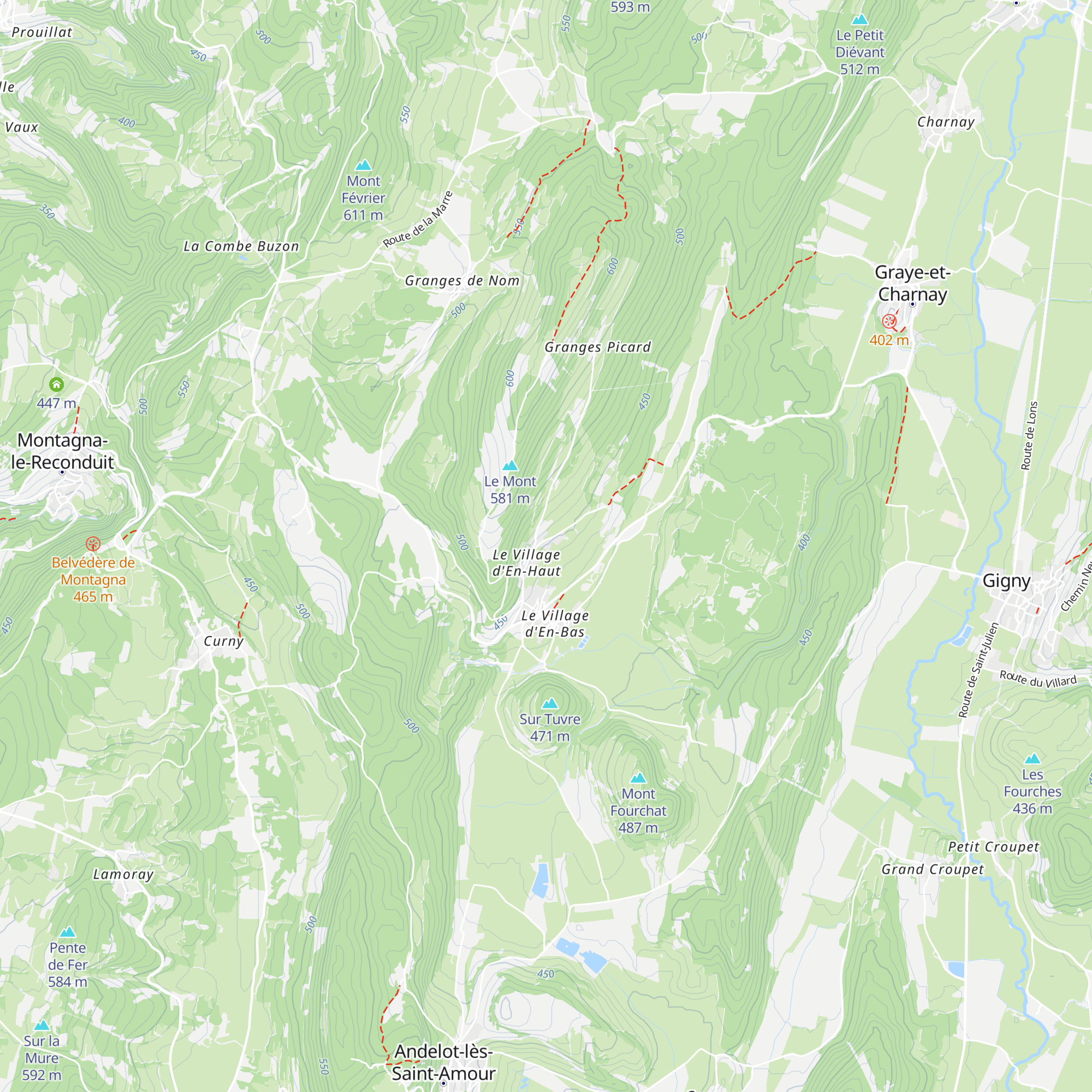 Gîtes Insolites du Jura : Insolite Tiff map