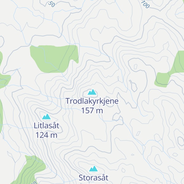 Map of Trodlakyrkjene