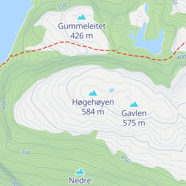 Map of Høgehøyen
