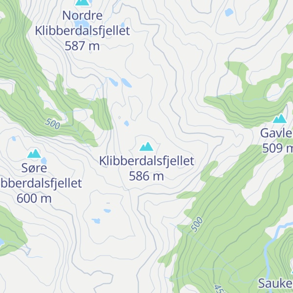 Map of Klibberdalsfjellet