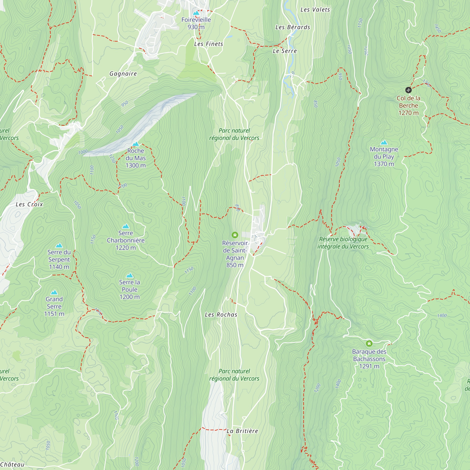Réservoir de Saint-Agnan map