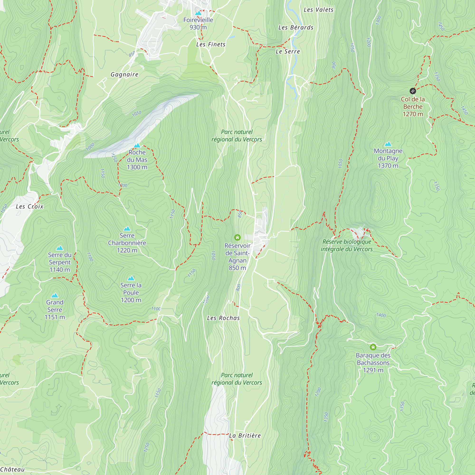 Réservoir de Saint-Agnan map