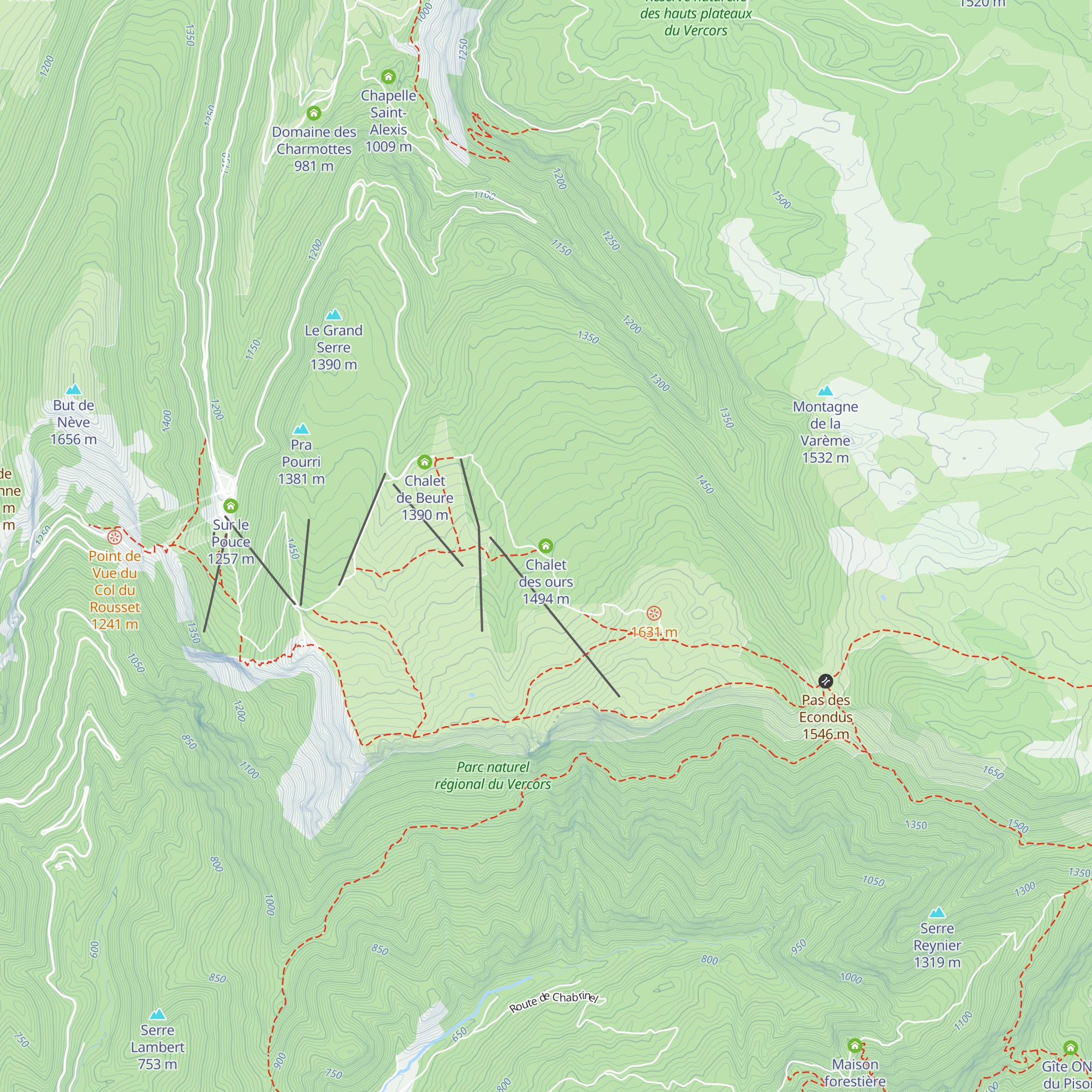 Chalet des ours map