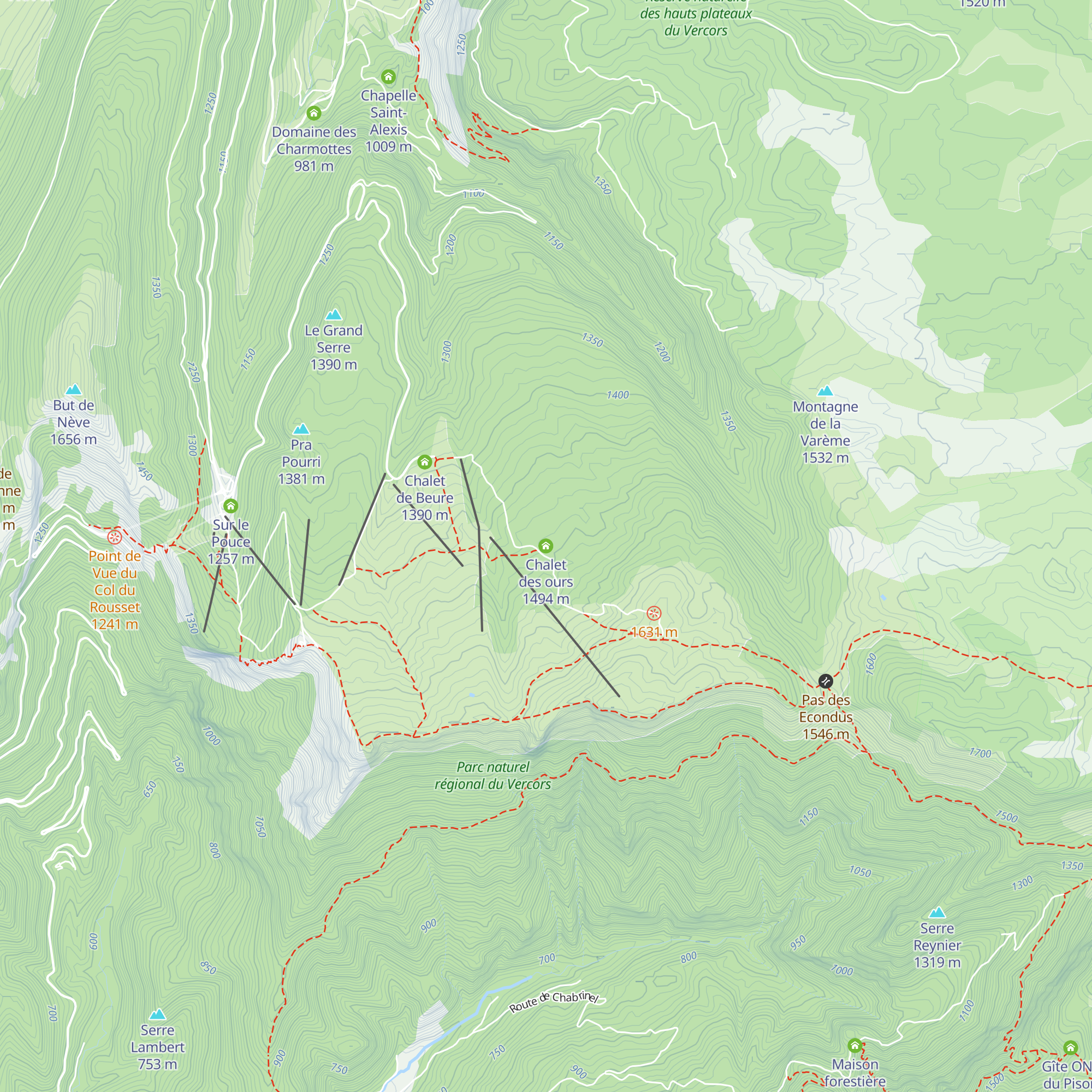 Chalet des ours map