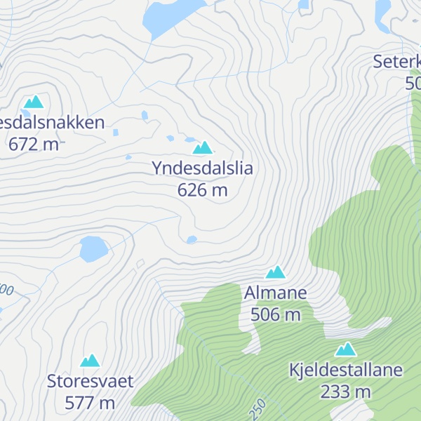 Map of Bjørnetohamrane