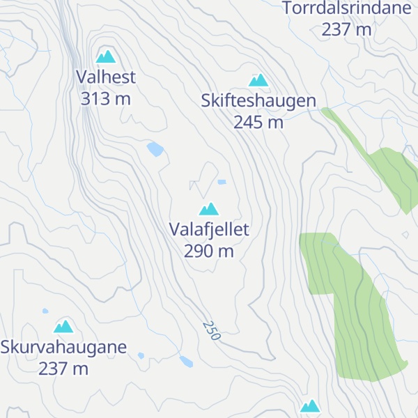 Map of Valafjellet