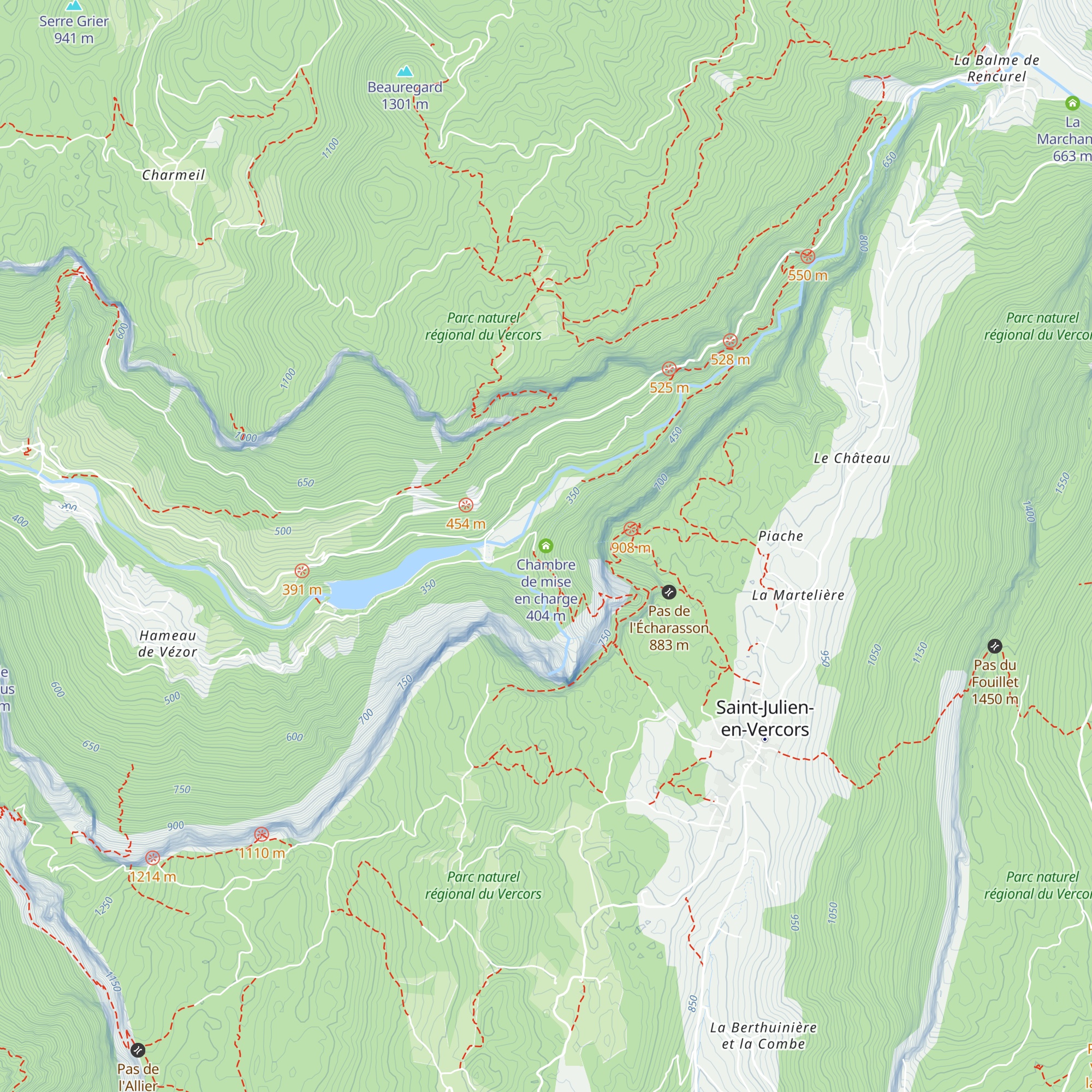 Chambre de mise en charge map
