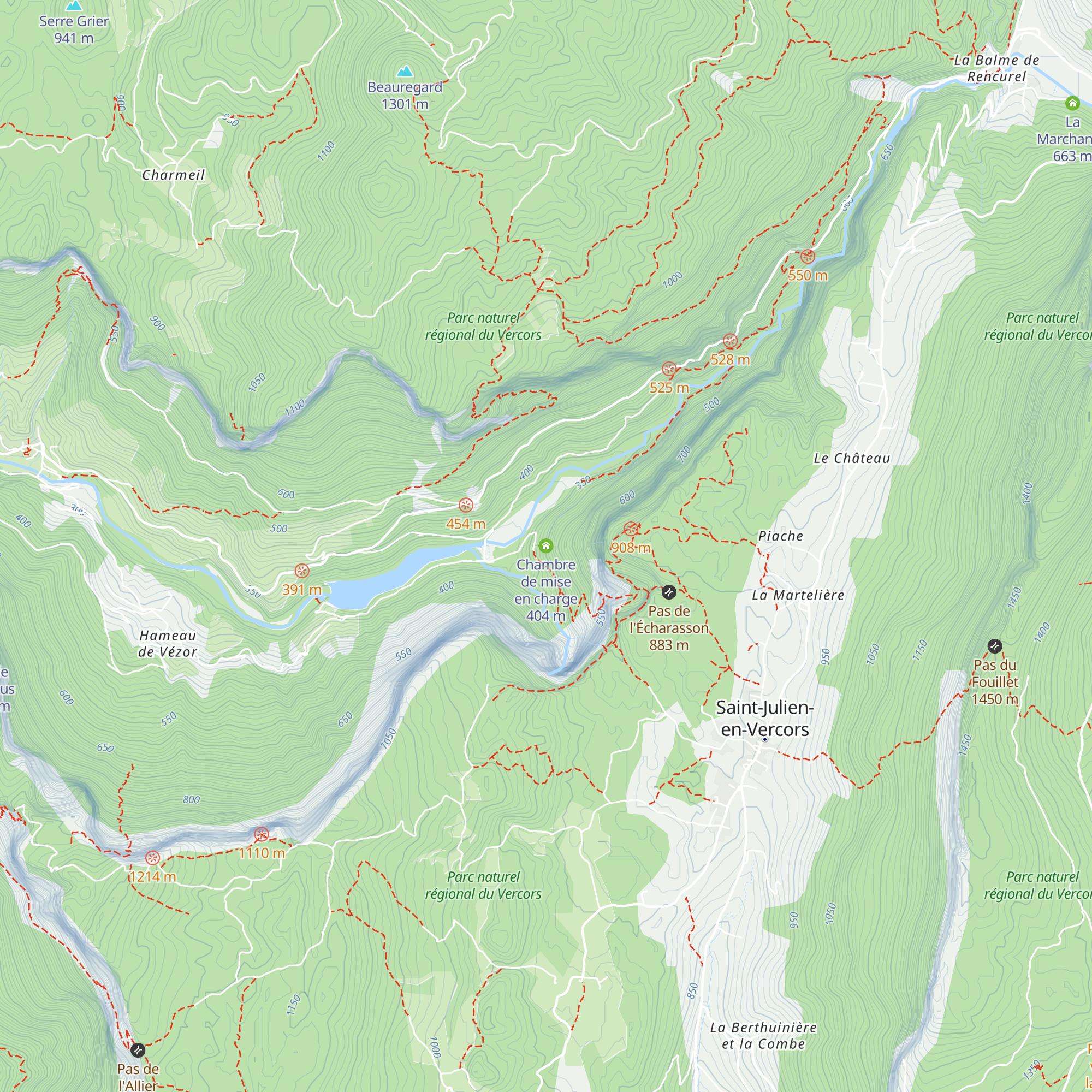 Chambre de mise en charge map