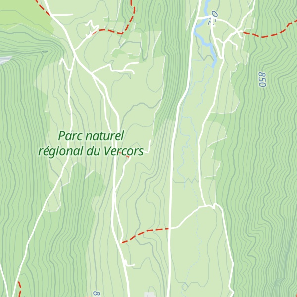 Map of Gîte Est du hameau des Trucs