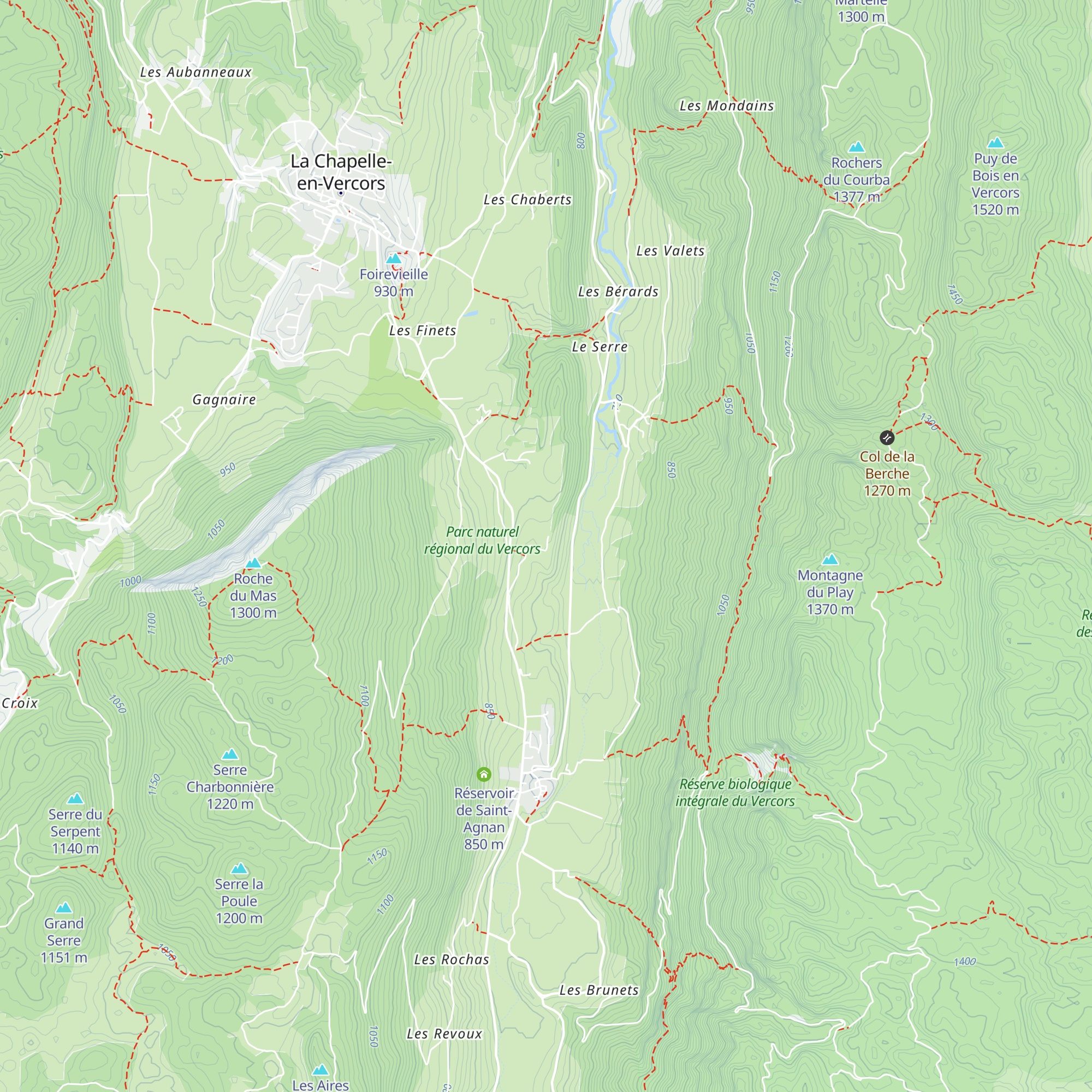 Gîte Est du hameau des Trucs map