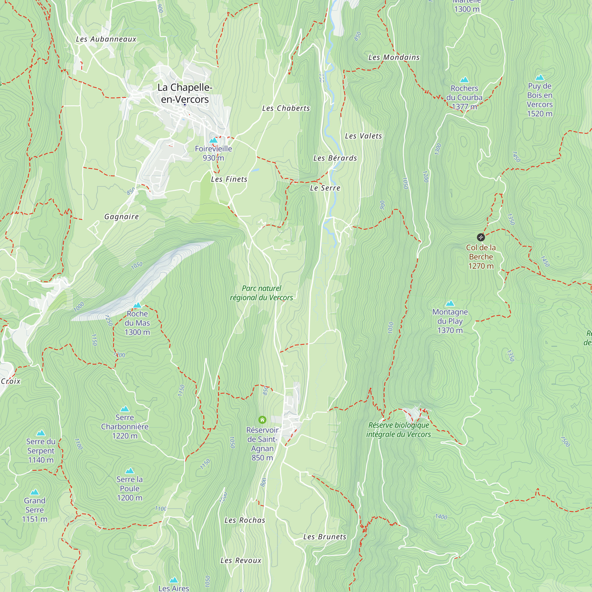 Gîte Est du hameau des Trucs map