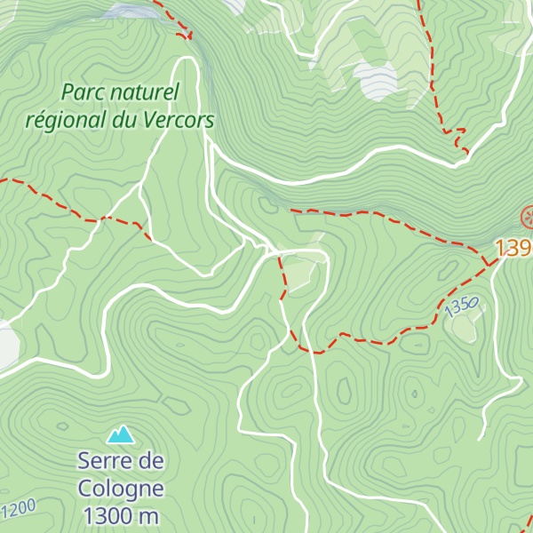 Map of Foyer de Ski de fond de Patente