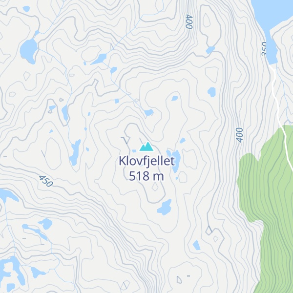 Map of Klovfjellet