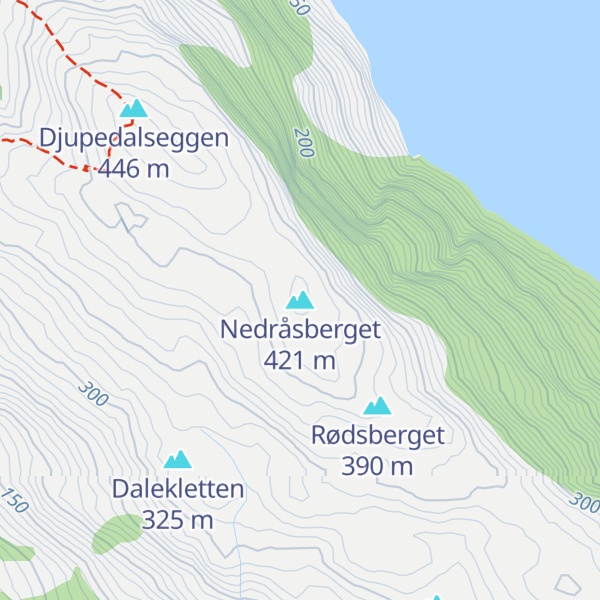 Map of Nedråsberget