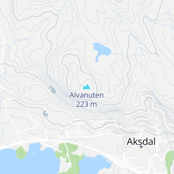 Map of Alvanuten Dagsturhytte
