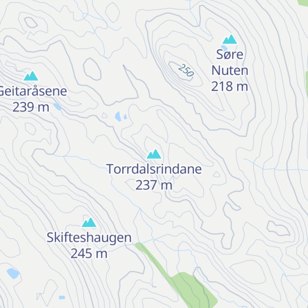 Map of Torrdalsrindane